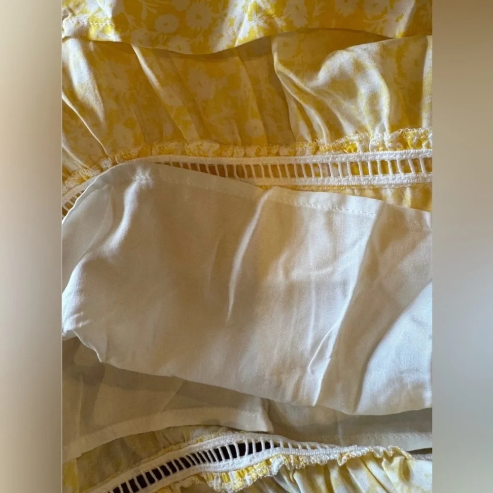 Lost + Wander NWT Women Yellow Floral Sweet Summer Daze Midi Dress, Small, Boho - Picture 16 of 16